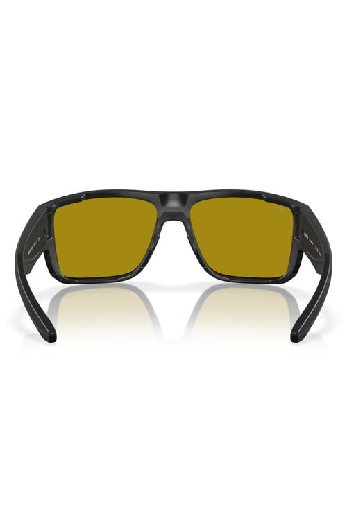 Costa Del Mar Taxman 59mm Polarized Square Sunglasses In Black/sunrise Silver