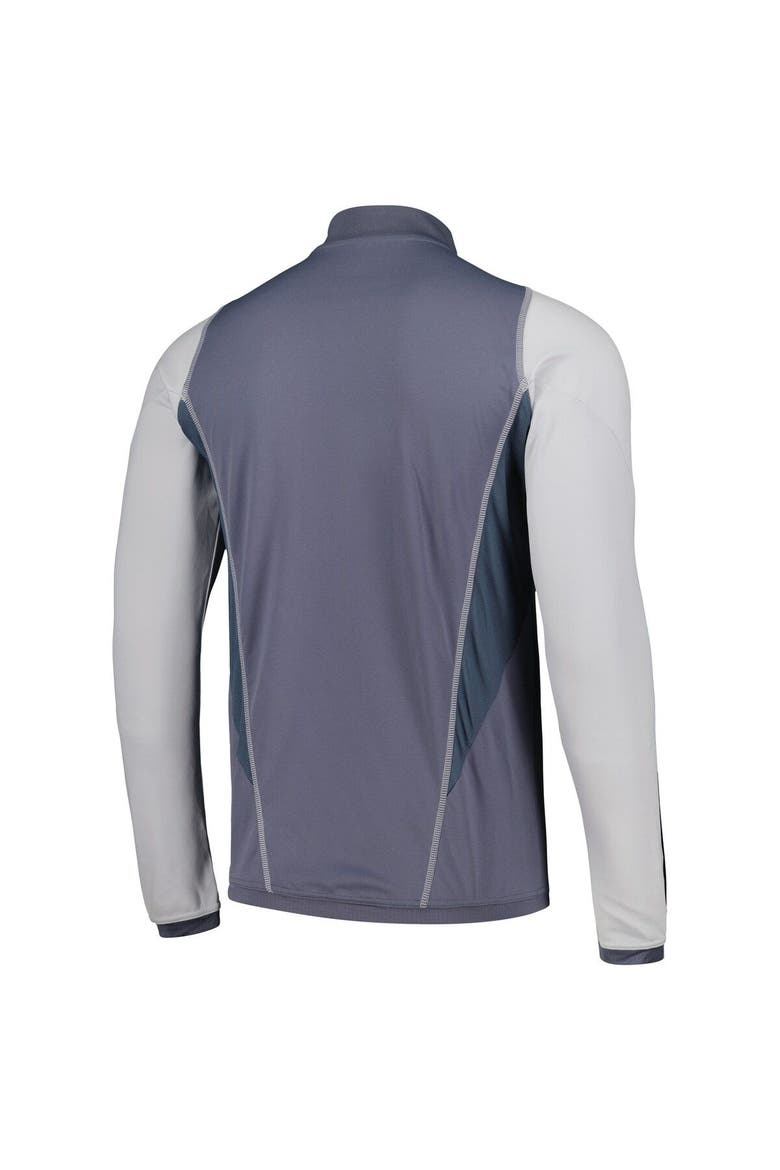Men's adidas Gray Sporting Kansas City 2024 On-Field AEROREADY Quarter-Zip Training Top, Alternate, color, Gray
