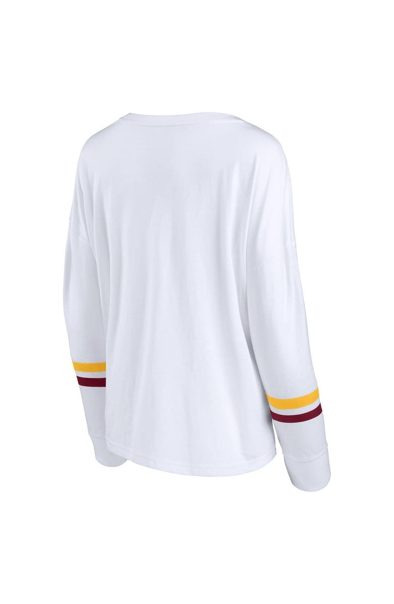 FANATICS Women's Fanatics Branded White Minnesota Golden Gophers Retro Power Striped Long Sleeve T-Shirt, Alternate, color,