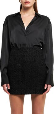 Endless Rose Satin Button-Up Shirt