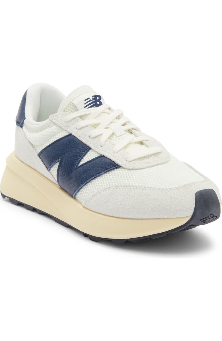 New Balance Gender Inclusive 370 Sneaker, Main, color, Sea Salt/ Nb Navy