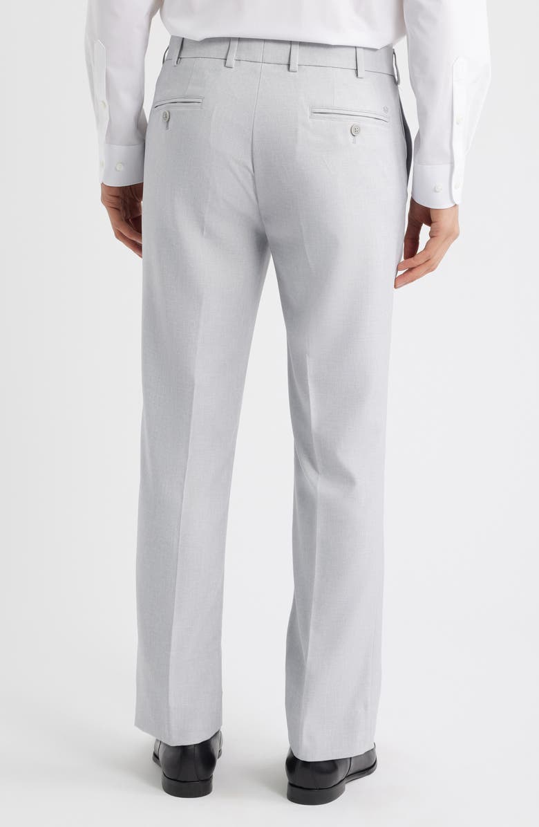 Peter Millar Mèlange Flat Front Dress Pants, Alternate, color, Gale Grey