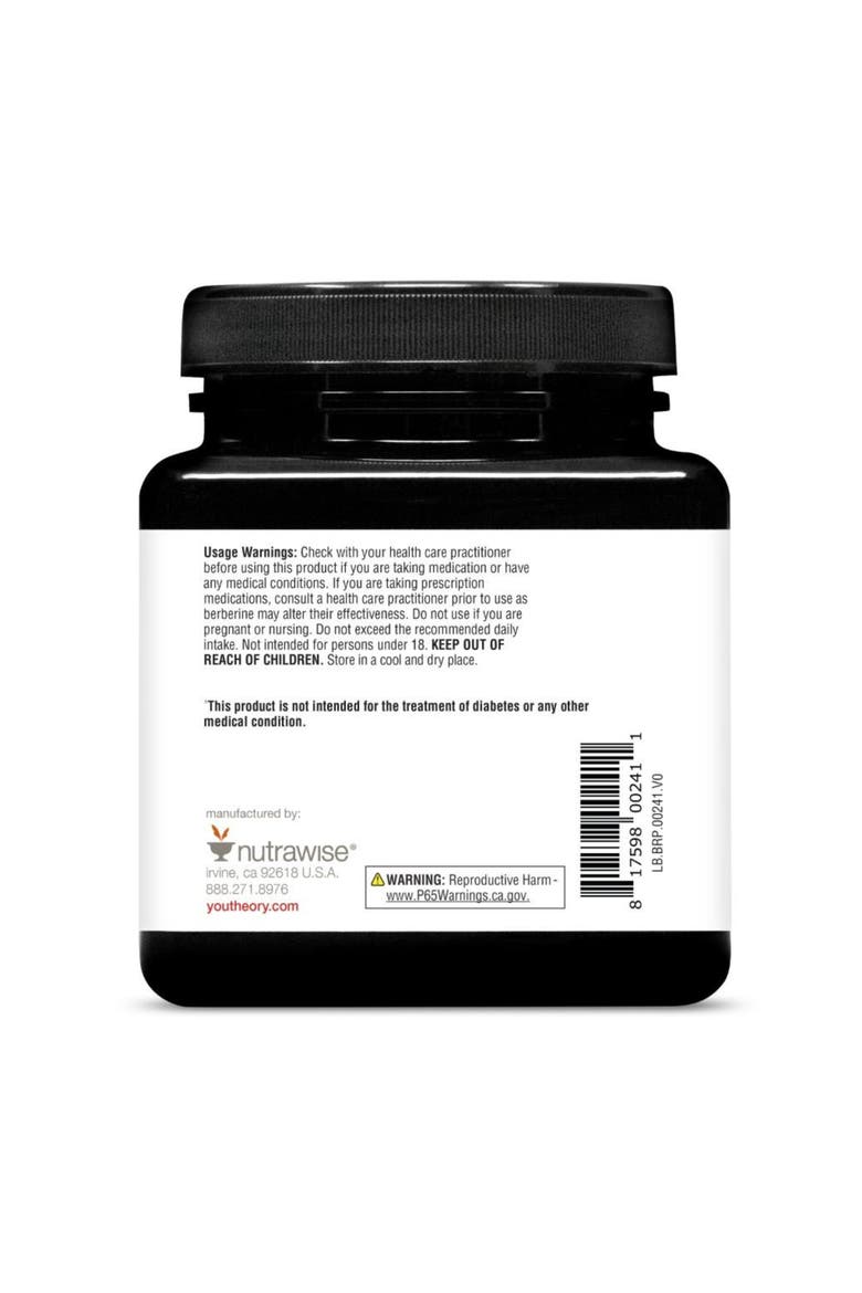Berberine Daily Sugar Balance Supplement 600mg, Alternate, color, None