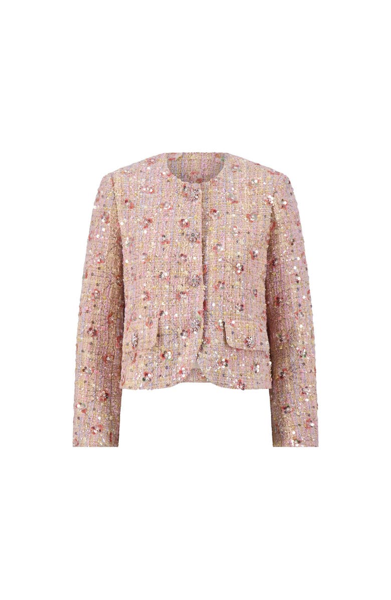 The Noli Shop May Tweed Crystal Jacket, Alternate, color, Multi