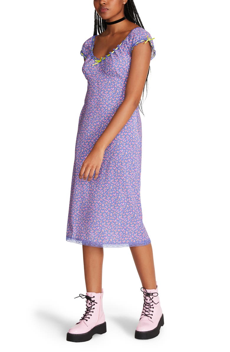 Betsey Johnson Malibu Midi Calico Ditsy Print Dress, Alternate, color,