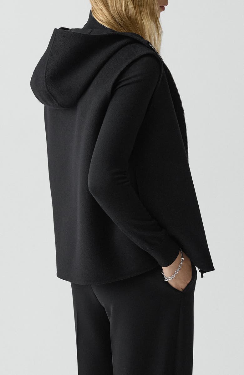 Theory Wool & Cashmere Hooded Vest, Alternate, color, Black - 001