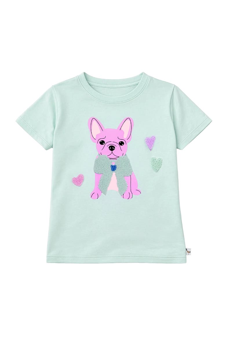 Frenchie Bow Short Sleeve Tee, Main, color, Mint
