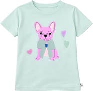 Preppy Goose Frenchie Bow Short Sleeve Tee