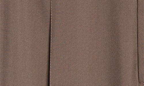 Marni Pleated Virgin Wool Wide Leg Trousers In Brown