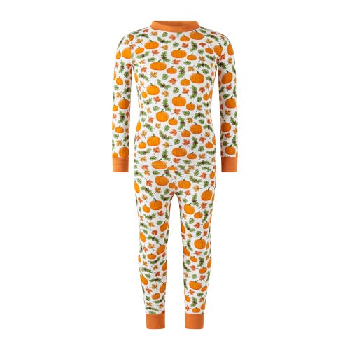 Rachel Riley Pumpkin Jersey Pajamas In Orange
