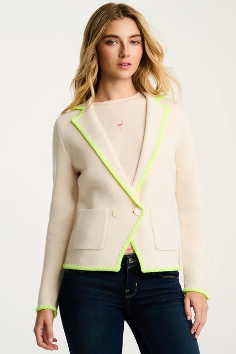 Stitchy Knit Blazer