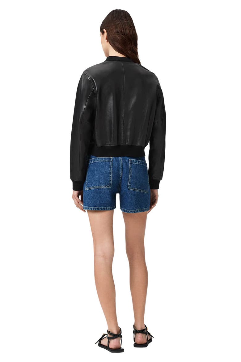 Tay Exposed Fly Denim Shorts, Alternate, color, DARK INDIGO