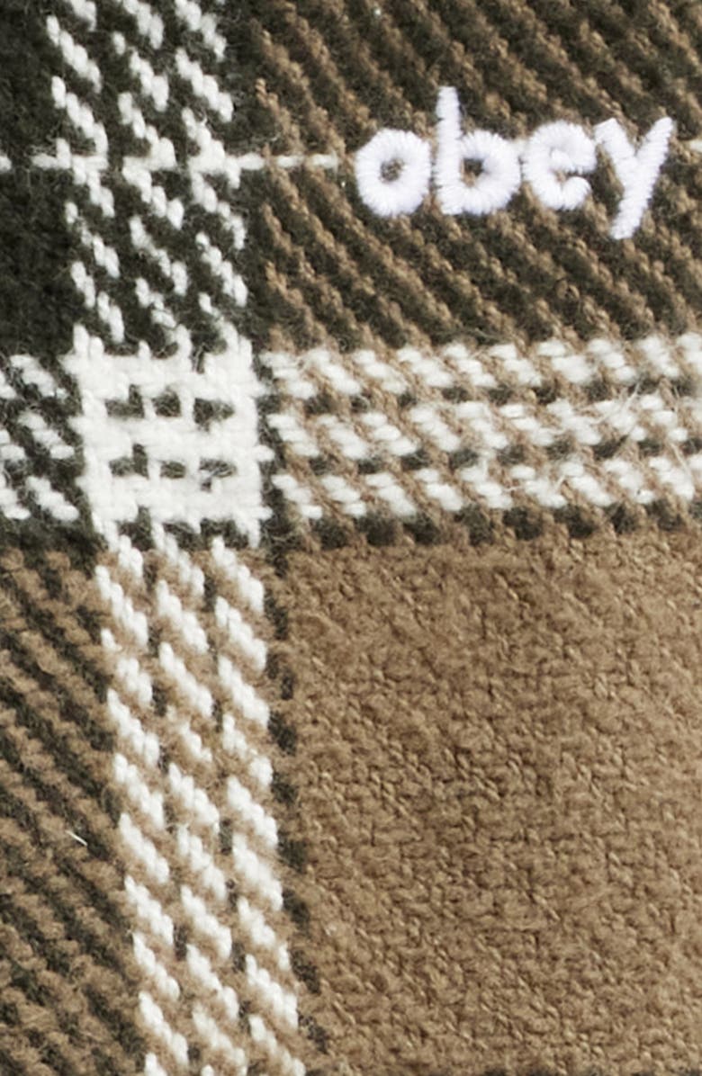 Obey Bigwig Picture Plaid Cotton Button-Up Shirt, Alternate, color, 