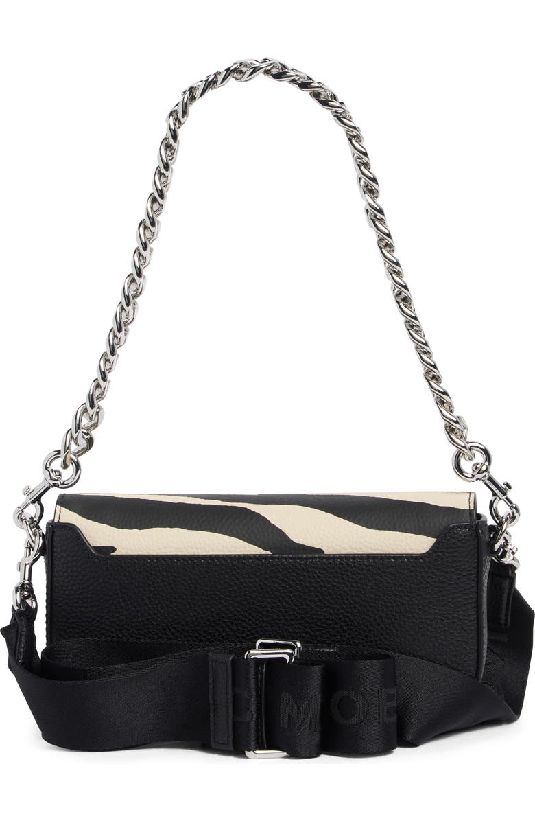 Marc Jacobs Zebra Print Signet Turnlock Shoulder Bag, Alternate, color, Black/ White