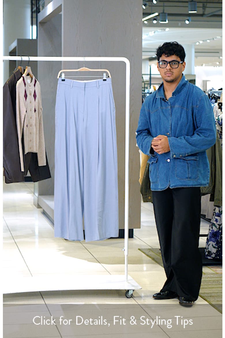 Pleated Linen Blend Wide Leg Pants video