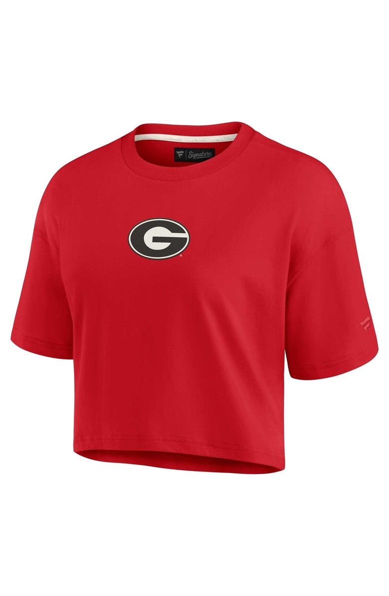 Fanatics Signature Women's Fanatics Signature Red Georgia Bulldogs Elements Super Soft Boxy Cropped T-Shirt, Alternate, color, 