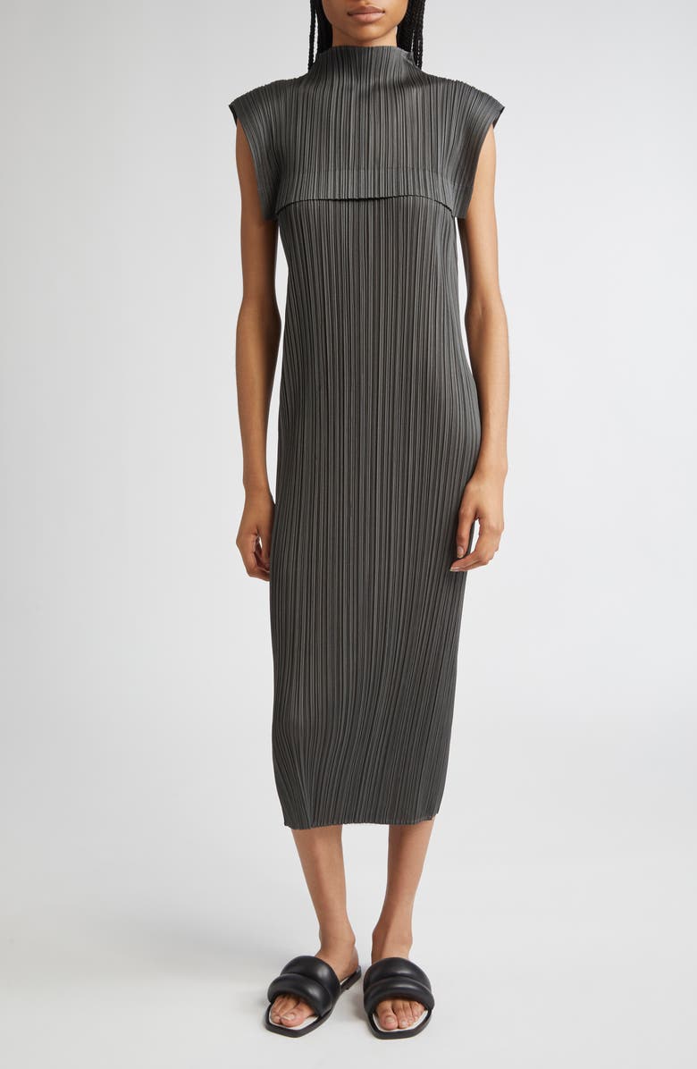 Pleats Please Issey Miyake Monthly Colors June Pleated Midi Dress, Main, color,