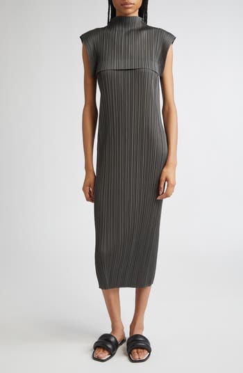 Pleats Please Issey Miyake Monthly Colors June Pleated Midi Dress