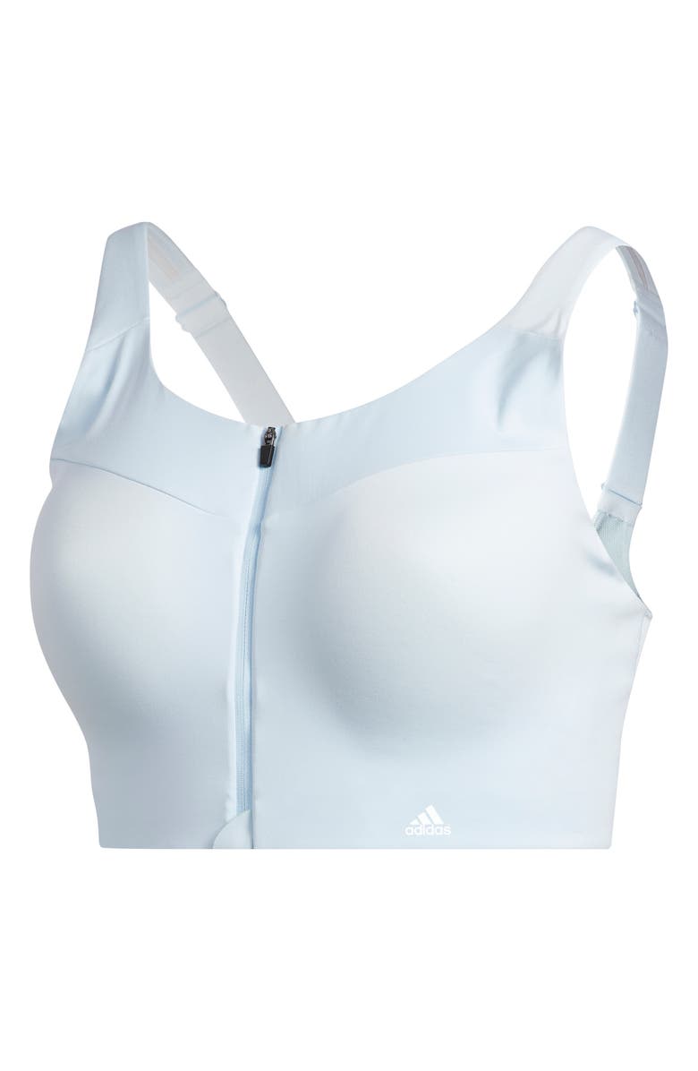 adidas Ultimate Zip Front Sports Bra, Alternate, color,
