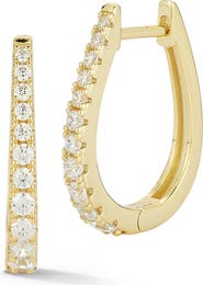 GLAZE JEWELRY Graduated Cubic Zirconia Hoop Earrings