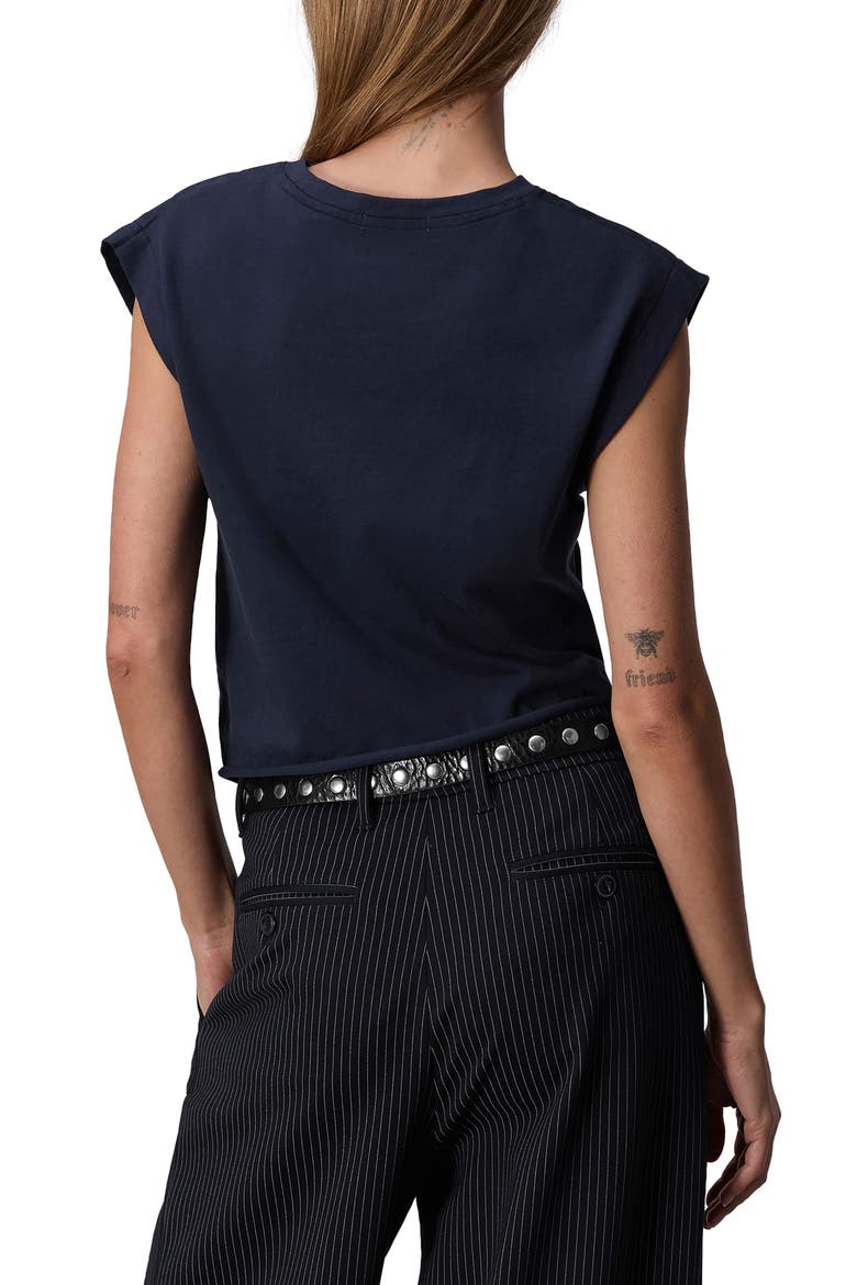 Mica Gathered Muscle Tee, Alternate, color, DEEP BLUE