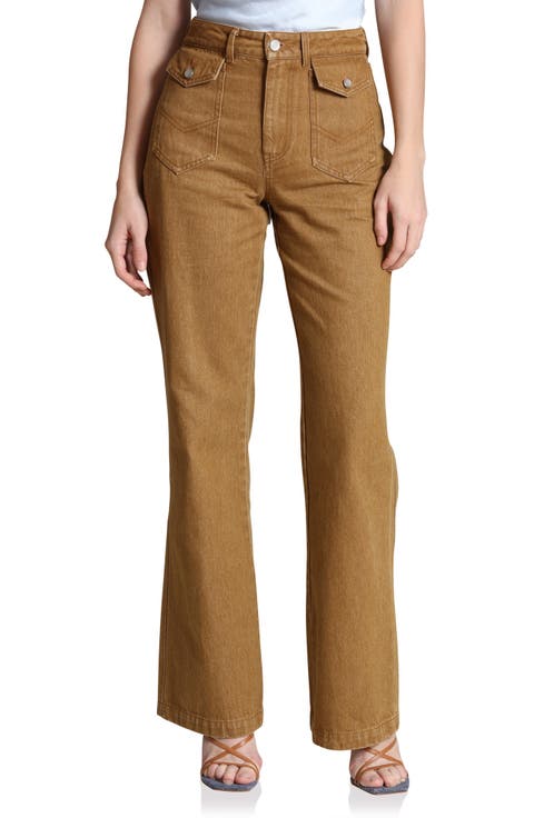 Patch Pocket Flare Jeans