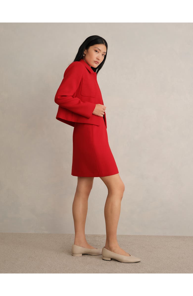 HOBBS LONDON Nessie Boxy Collard Jacket, Alternate, color, Pepper Red