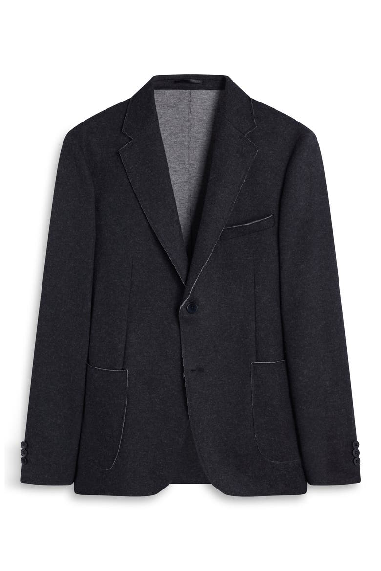Wool Blend Laser Cut Blazer, Alternate, color, ANTHRACITE
