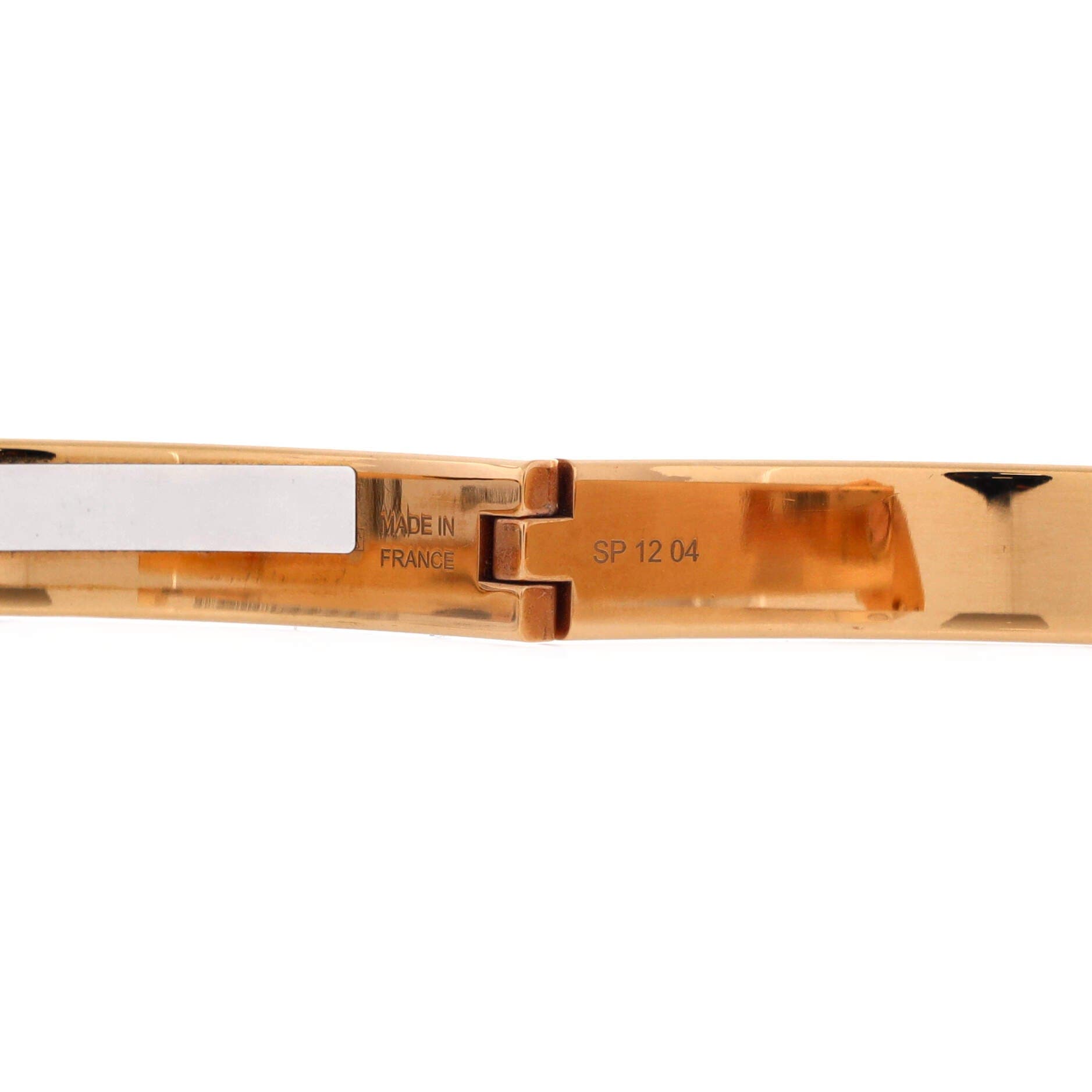 Pre-Owned Hermes Mini Clic Kelly Bracelet Enamel Narrow, Alternate, color, Neutral