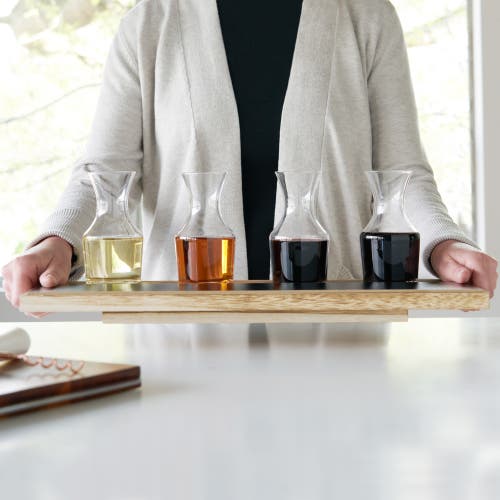 True Wine Flight Set, Set Of 4 In Brown