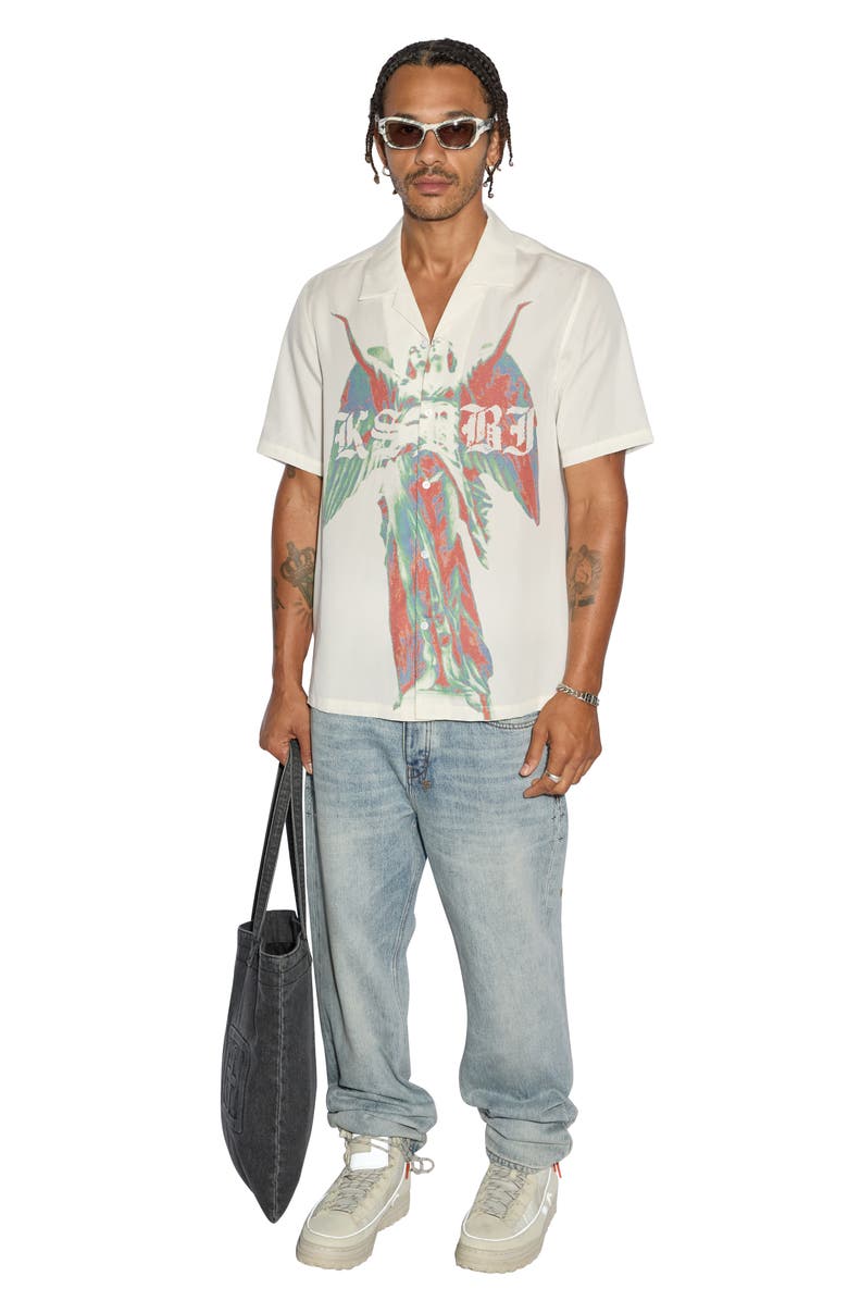 Ksubi Angelik Resort Tencel<sup>®</sup> Lyocell Camp Shirt, Alternate, color, 