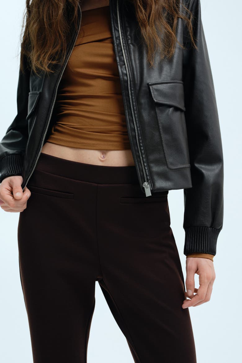 Flared Trousers, Alternate, color, Dark brown