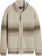 Pendleton Sawtooth Buck Lambswool Blend Zip Cardigan