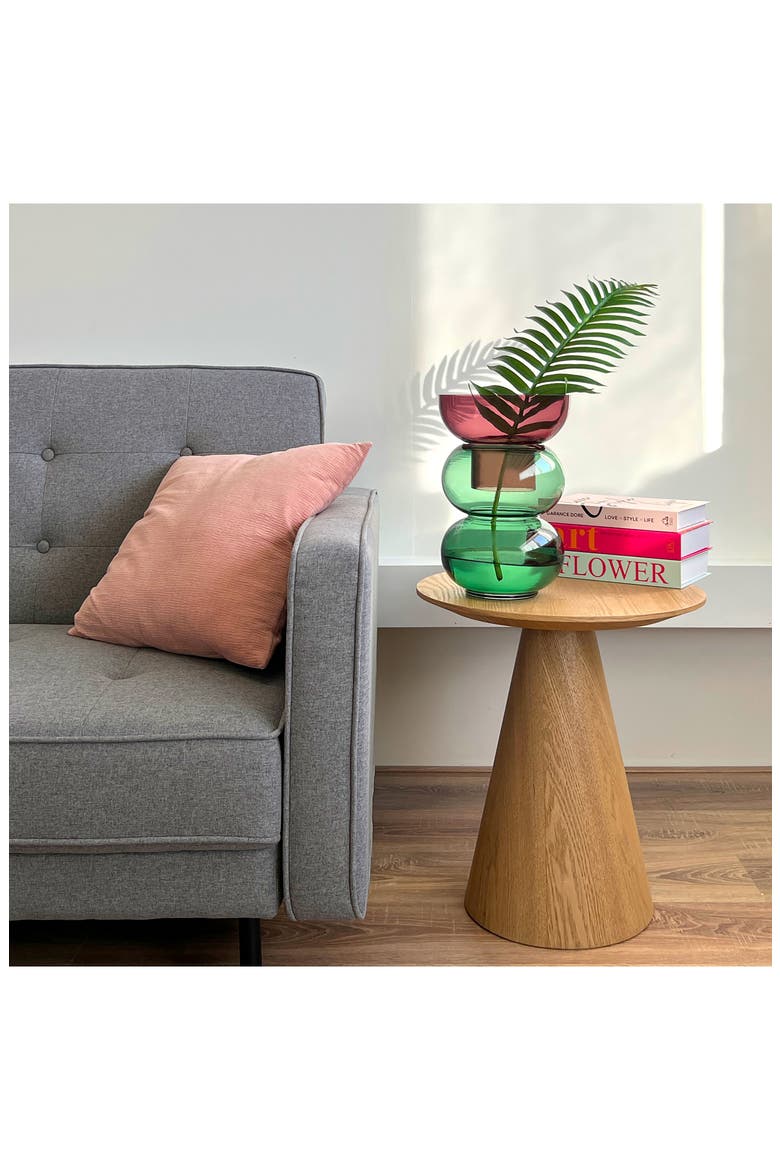 Bubble Reversible Vase, Alternate, color, GREEN/ PINK