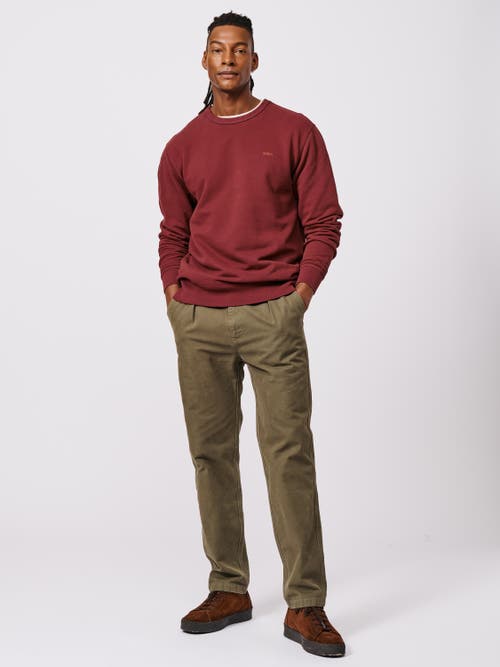 Aubin Vestry Crew Neck Sweatshirt In Red