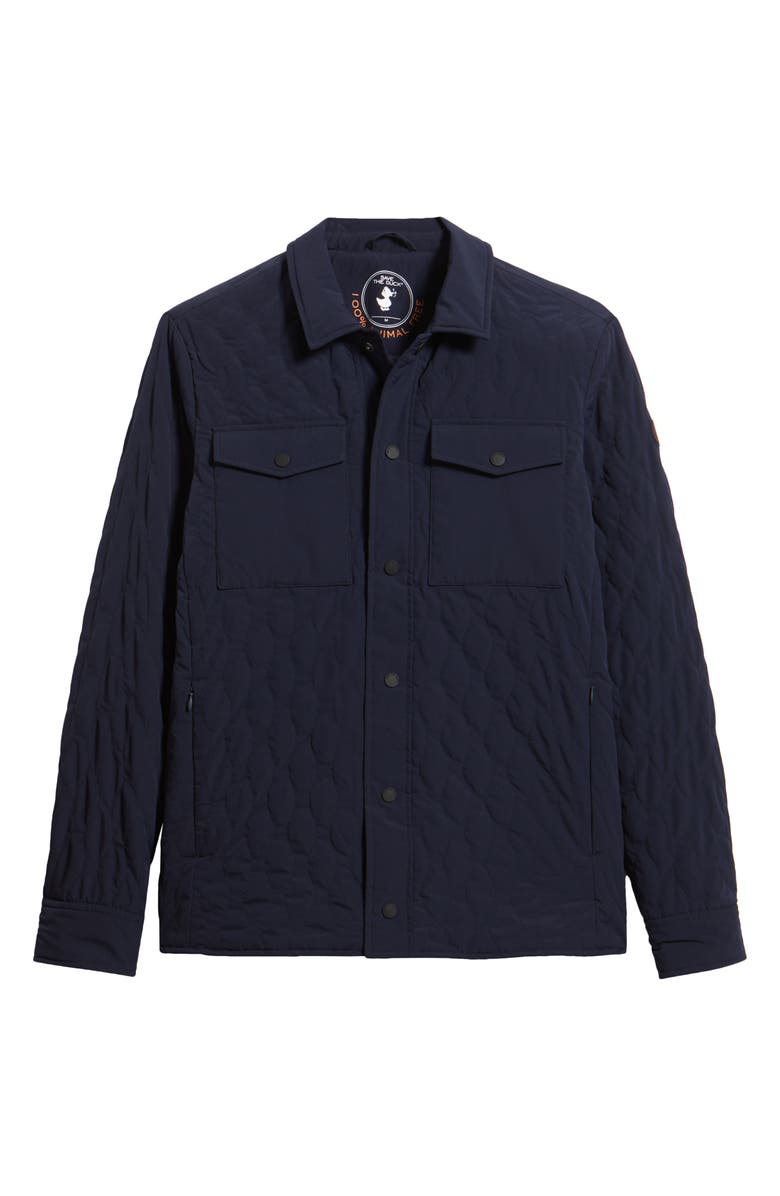 Save The Duck Anton Water Resistant Quilted Jacket, Alternate, color, Navy Blue