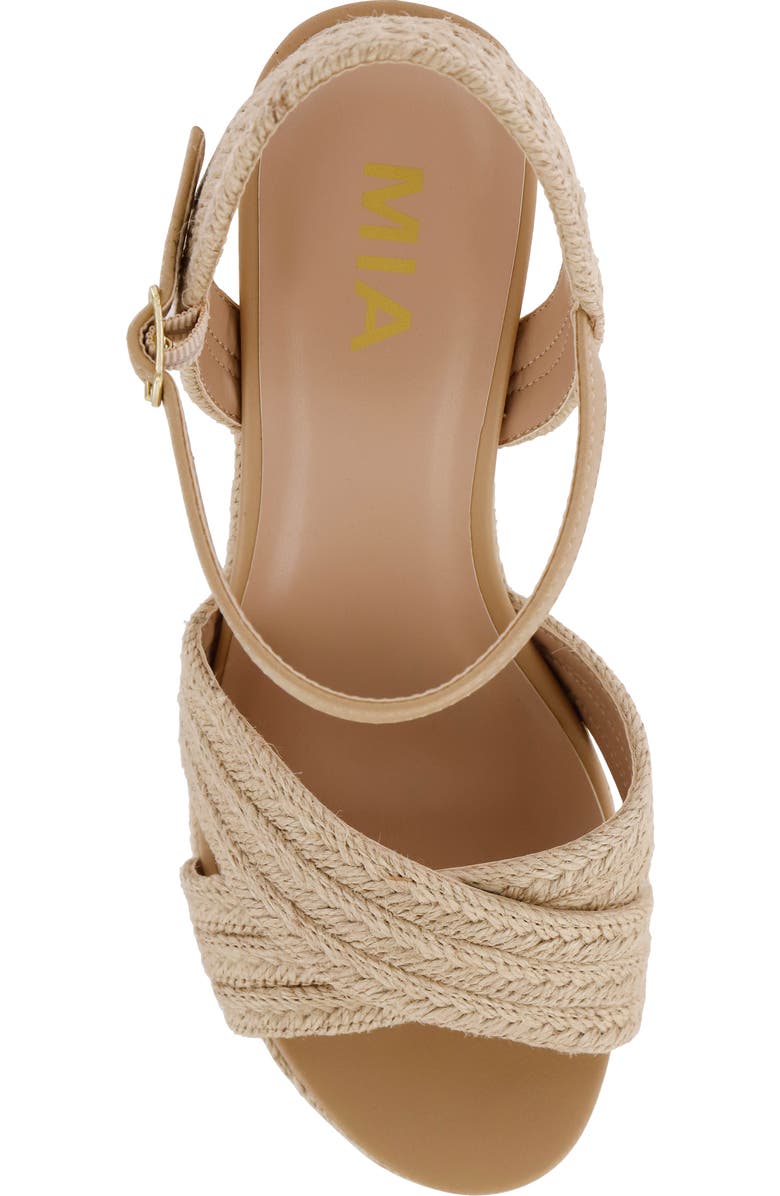 MIA Alouette Wedge Espadrille Sandal, Alternate, color, Natural Jute