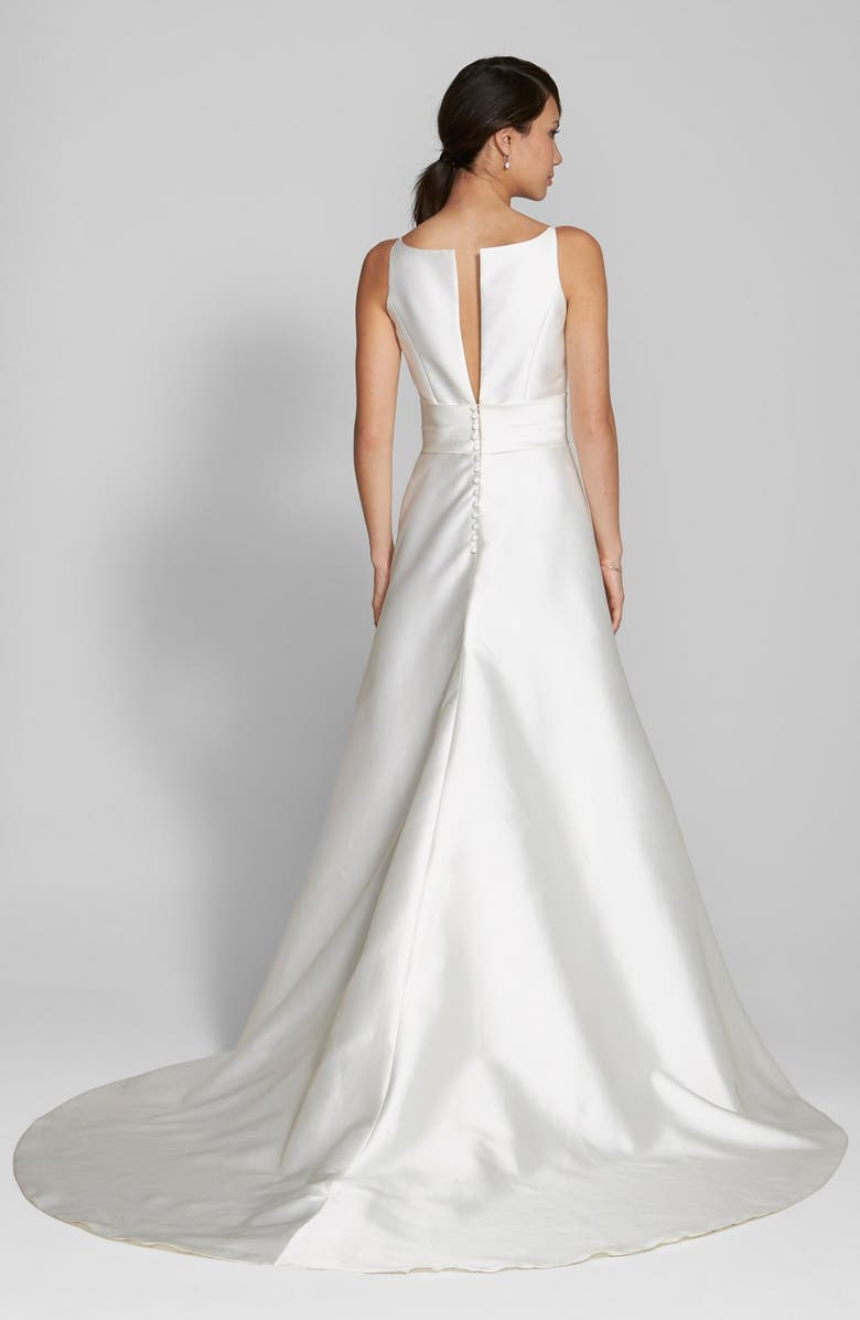 Jesús Peiró Bow Detail Mikado Dress, Alternate, color, 