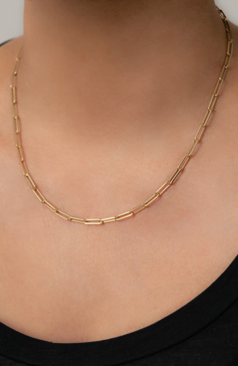 Stephanie Windsor Paper Clip Chain Necklace, Alternate, color, 