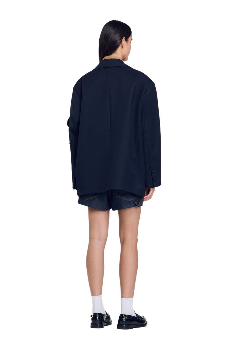 SANDRO Oversized suit jacket, Alternate, color, 
