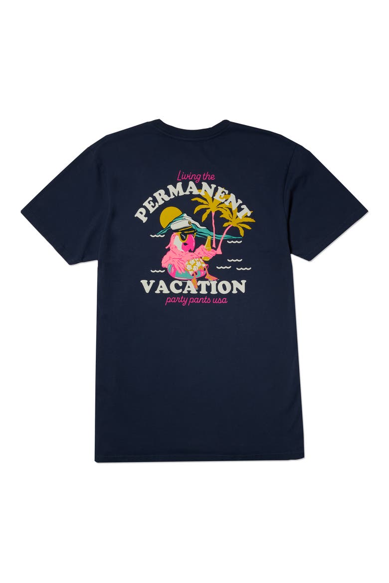 Permanent Vacay Graphic T-Shirt, Alternate, color, NAVY BLUE