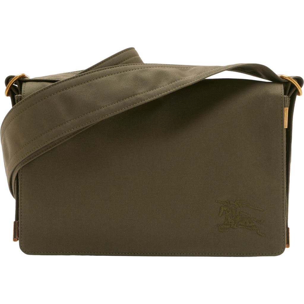 Burberry Trench Gabardine Crossbody Bag In Military