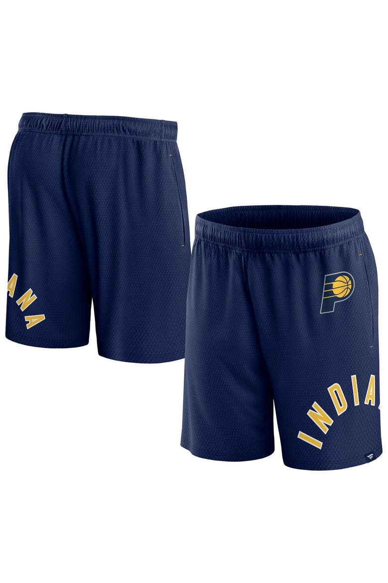 Men's Fanatics Branded Navy Indiana Pacers Free Throw Mesh Shorts, Main, color, Navy