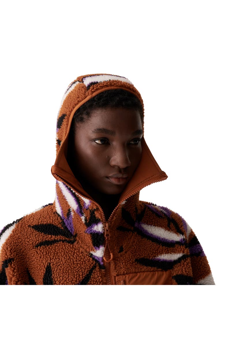 adidas by Stella McCartney Recycled Polyester Jacquard Fleece Hooded Jacket, Alternate, color, 