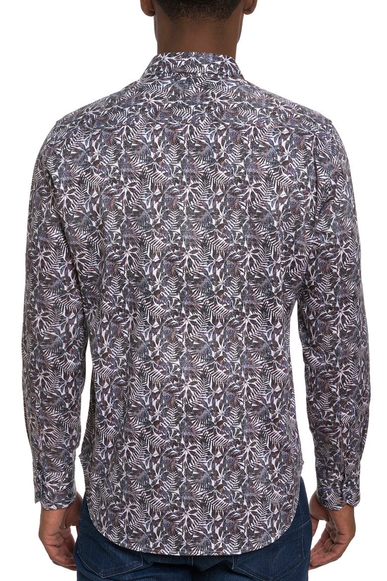 Aegean Stretch Button-Up Shirt, Alternate, color, BLACK MULTI