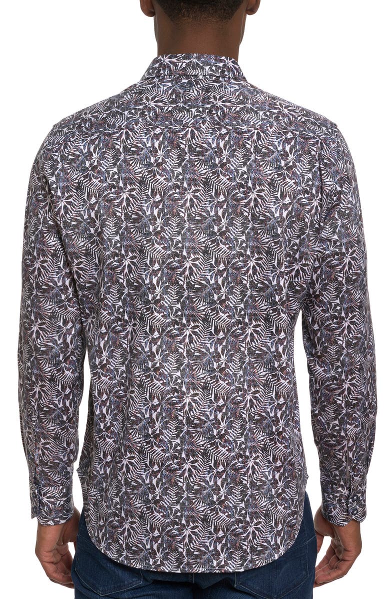 Robert Graham Aegean Stretch Button-Up Shirt, Alternate, color, Black Multi
