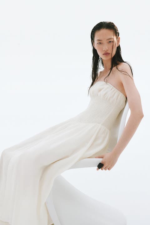Smocked Bandeau Dress