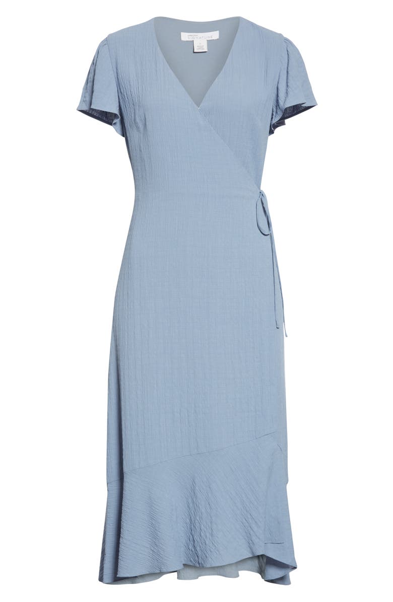 Nordstrom Signature Flutter Sleeve Wrap Dress, Alternate, color,