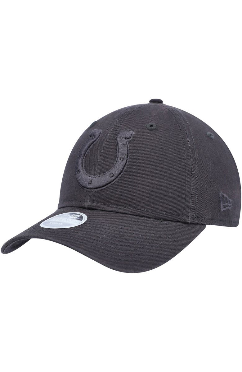 New Era Women's  New Era Graphite Indianapolis Colts Core Classic 2.0 Tonal 9TWENTY Adjustable Hat, Main, color, 