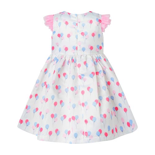 Shop Rachel Riley Balloon Ruffle Front Dress In Pink
